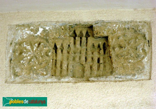 Salomó - Santa Maria, relleu romànic (Foto: Albert Esteves, 2008) Salomó - Santa Maria, relleu romànic