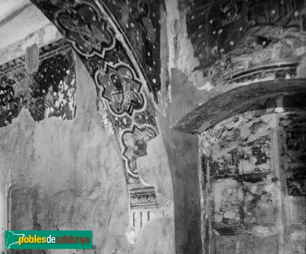 Castellví de Rosanes - Miralles, pintures murals (Foto: Josep Salvany - Fons Salvany, Biblioteca de Catalunya, 1925) Castellví de Rosanes - Miralles, pintures murals
