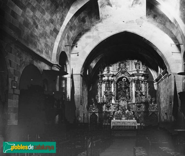 Piera - Església de Santa Maria (Foto: Josep Salvany - Fons Salvany, Biblioteca de Catalunya, 1914) Piera - Església de Santa Maria