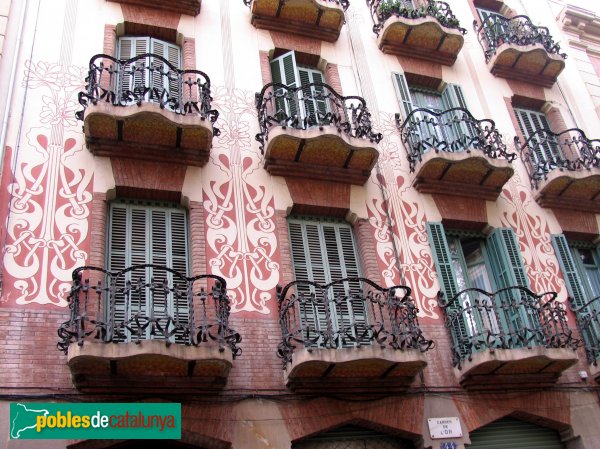 Barcelona - Casa Joan Baptista Rubinat (Or, 44) (Foto: Valentí Pons) Barcelona - Casa Joan Baptista Rubinat (Or, 44)