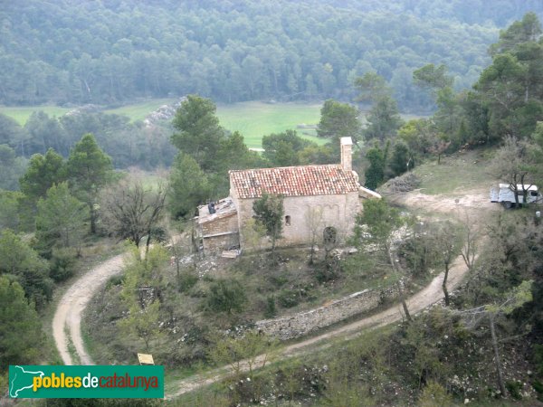 Bellprat - Sant Jaume de Queralt, des del camí del castell (Foto: Albert Esteves, 2009) Bellprat - Sant Jaume de Queralt, des del camí del castell