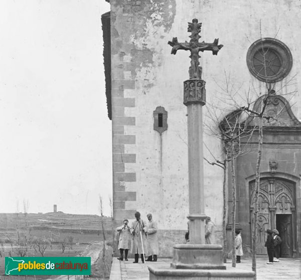 Prats de Rei - Creu de terme del Portal (Foto: Josep Salvany - Fons Salvany, Biblioteca de Catalunya, 1913) Prats de Rei - Creu de terme del Portal