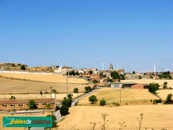 Montmaneu - Panoràmica a l'estiu (Foto: Albert Esteves, 2009) Montmaneu - Panoràmica a l'estiu