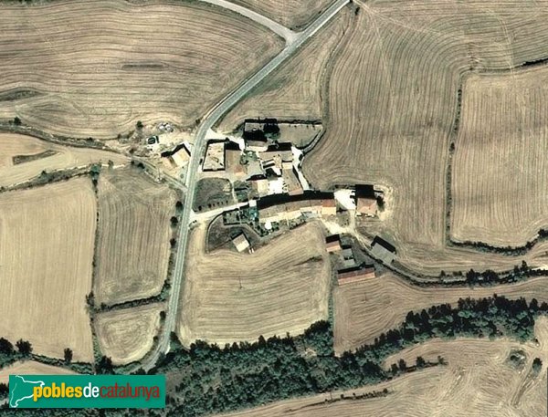 Calonge de Segarra - Sant Pere de l'Arç, vista aèria (Foto: ICC, 2009) Calonge de Segarra - Sant Pere de l'Arç, vista aèria