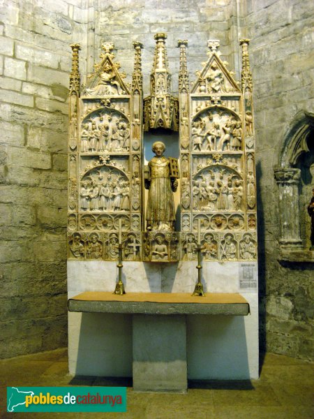 Santa Coloma de Queralt - Església de Santa Maria, retaule de sant Llorenç (Foto: Albert Esteves, 2009) Santa Coloma de Queralt - Església de Santa Maria, retaule de sant Llorenç