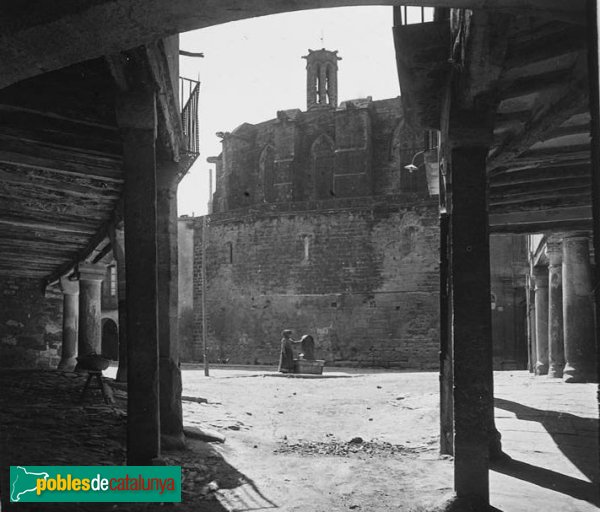 Santa Coloma de Queralt - Plaça de l'Església, 1923 (Foto: Josep Salvany - Fons Salvany, Biblioteca de Catalunya, 1923) Santa Coloma de Queralt - Plaça de l'Església, 1923