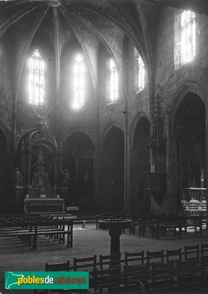 Santa Coloma de Queralt - Església de Santa Maria, 1923 (2) (Foto: Josep Salvany - Fons Salvany, Biblioteca de Catalunya, 1923) Santa Coloma de Queralt - Església de Santa Maria, 1923 (2)