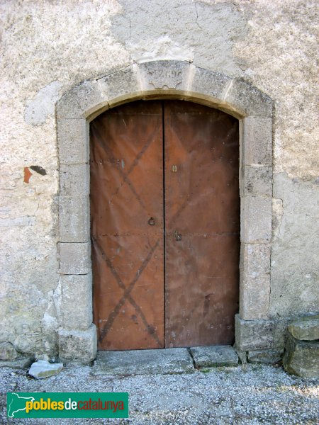 Santa Coloma de Queralt - Sant Vicenç d'Aguiló, porta de 1869 (Foto: Albert Esteves, 2009) Santa Coloma de Queralt - Sant Vicenç d'Aguiló, porta de 1869