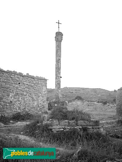 Santa Coloma de Queralt - Creu d'en Niceta (Foto: Josep Salvany - Fons Salvany, Biblioteca de Catalunya, 1923) Santa Coloma de Queralt - Creu d'en Niceta