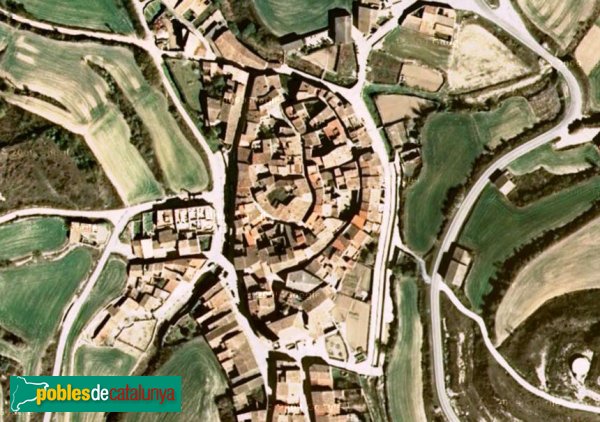 Conesa, vista aèria (Foto: Google Maps, 2009) Conesa, vista aèria