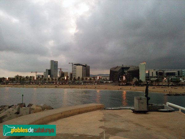 El Parc de Recerca Biomèdica, i edificis adjacents, vistos des del Port Olímpic (Foto: Joan Sánchez Sabé, 2010) El Parc de Recerca Biomèdica, i edificis adjacents, vistos des del Port Olímpic