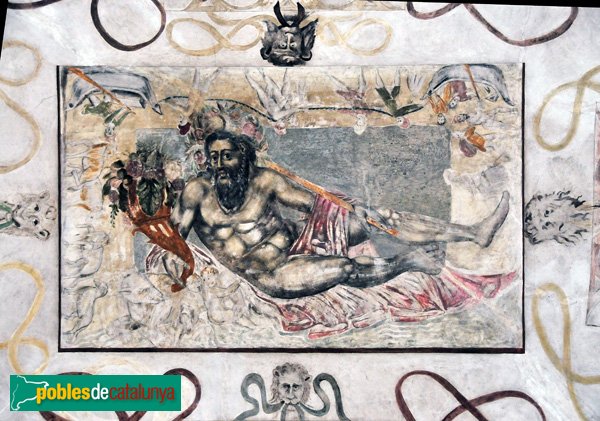 Santa Coloma de Queralt - Castell - Pintura al sostre