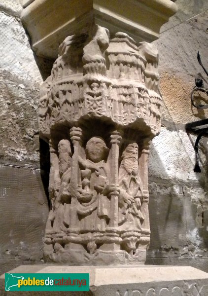 Linyola - Capitell de l'antiga creu de terme