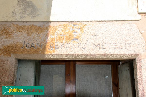 Riudarenes - Carrer Major, llinda 1767