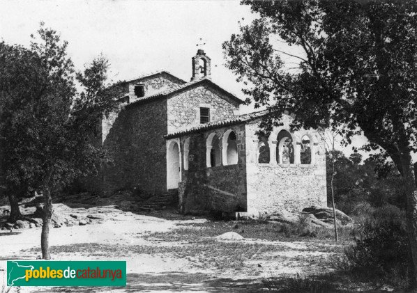 Santa Coloma de Farners - Santuari de Farners (Foto: <i>J.M. Bonet Garí - Arxiu CEC</i>, c1920) Santa Coloma de Farners - Santuari de Farners