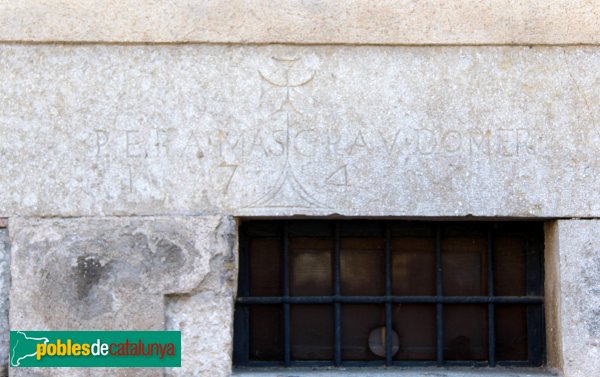 Riudellots de la Selva - Llinda, 1741 (Foto: Albert Esteves, 2012) Riudellots de la Selva - Llinda, 1741