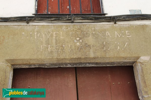 Amer - Llinda 1737. Miquel Cudina (Foto: Albert Esteves, 2012) Amer - Llinda 1737. Miquel Cudina