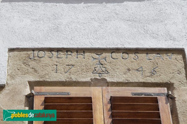 Amer - Llinda 1746. Joseph Coslau (Foto: Albert Esteves, 2012) Amer - Llinda 1746. Joseph Coslau