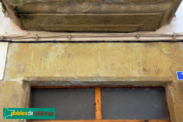 Amer - Llinda 1789. Joan Bruguera de Sant Martí (Foto: Albert Esteves, 2012) Amer - Llinda 1789. Joan Bruguera de Sant Martí