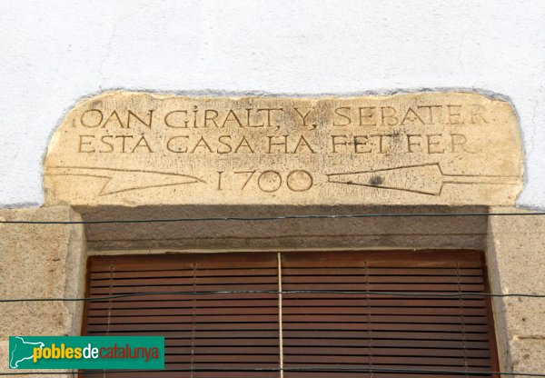 Castelló d´Empúries - Llinda, 1700 (Foto: Albert Esteves, 2012) Castelló d´Empúries - Llinda, 1700