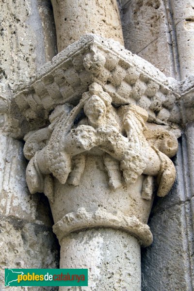 Sant Martí Sarroca - Església de Santa Maria, capitell portada
