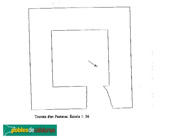 Subirats - Torrota d'en Pasteres, planta (Foto: <i>Mercedes Souto</i>) Subirats - Torrota d'en Pasteres, planta