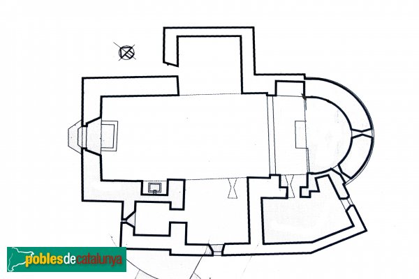 Prullans - Prullans - Església de Sant Esteve. Planta