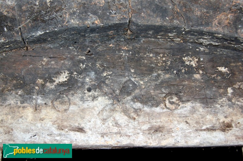 Massoteres - Cal Xuriguera, detall d'un barril (Foto: Albert Esteves, 2015) Massoteres - Cal Xuriguera, detall d'un barril