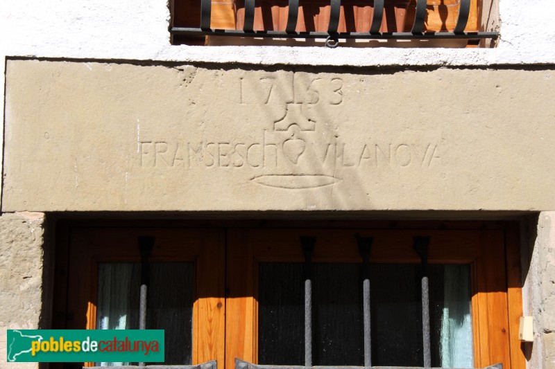 Castellterçol - Llinda 1753 (Foto: Albert Esteves, 2015) Castellterçol - Llinda 1753