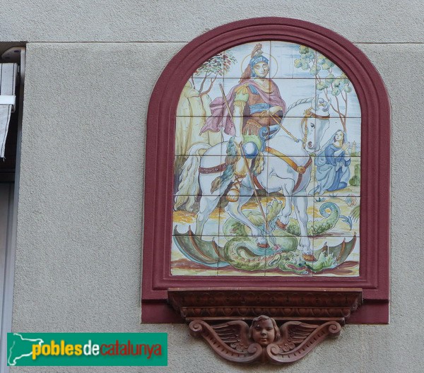 Barcelona - Majòlica al Carrer Gran Sant Andreu, 266 (Foto: Graciel·la Vidal, 2017) Barcelona - Majòlica al Carrer Gran Sant Andreu, 266