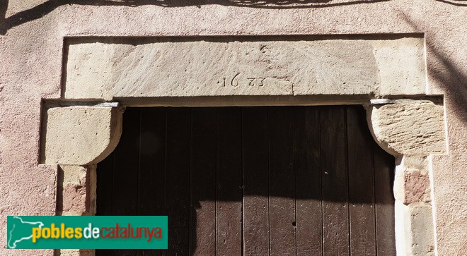 Llinda de 1683.Carrer de Dalt (Foto: Graciel·la Vidal, 2017) Llinda de 1683.Carrer de Dalt