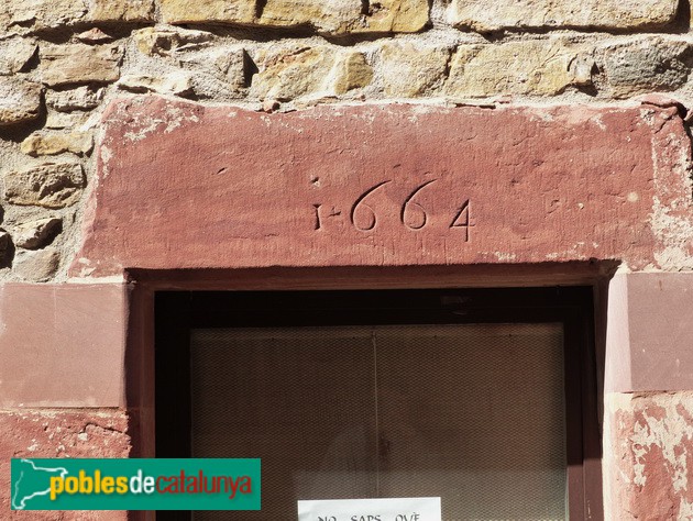 Linda de 1664. Carrer de Baix (Foto: Graciel·la Vidal, 2017) Linda de 1664. Carrer de Baix