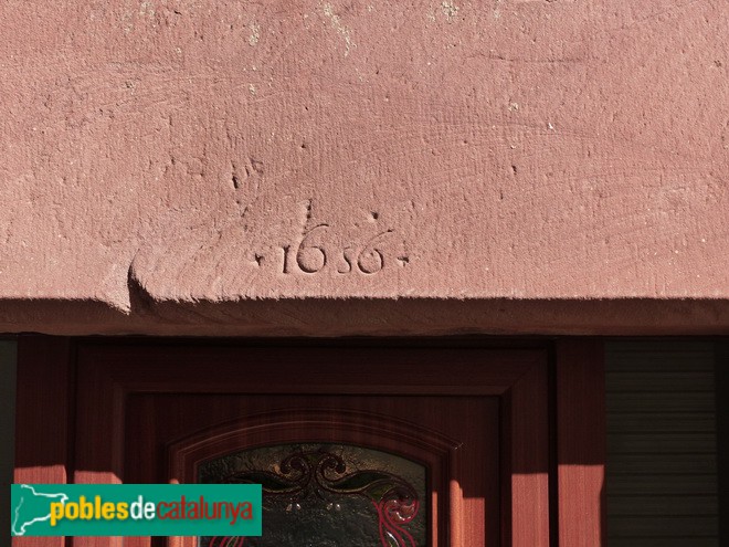 Llinda de 1656. Carrer de la Font (Foto: Graciel·la Vidal, 2017) Llinda de 1656. Carrer de la Font
