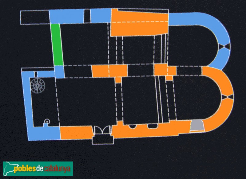 Església de Santa Coloma de Fitor (Foto: cartell al costat del monument) Església de Santa Coloma de Fitor