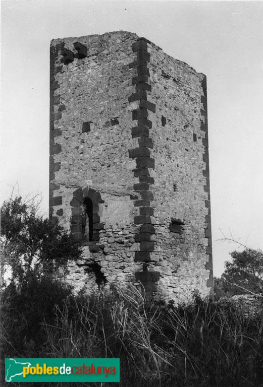 Castelldefels - Torre de Can Valls (Foto: Josep Danés -Arxiu fotogràfic C.E.C.-, 1930) Castelldefels - Torre de Can Valls