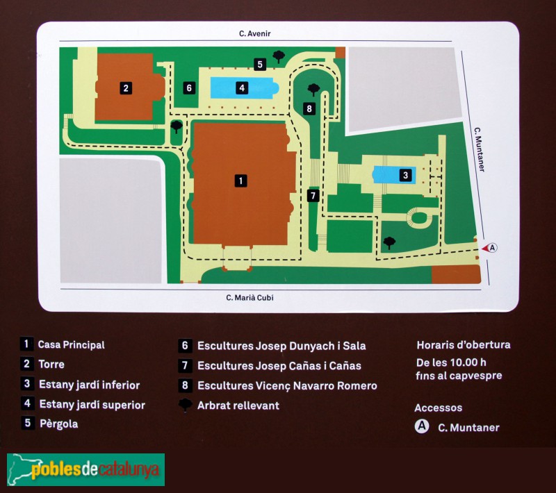 Barcelona - Palau del Marquès d'Alella: jardins (Foto: Albert Esteves, 2018) Barcelona - Palau del Marquès d'Alella: jardins