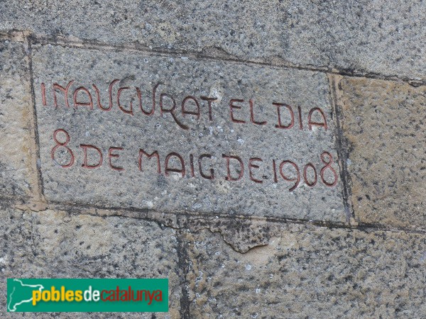 Folgueroles - El Pedró. Inscripció