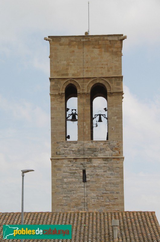 Vilagrassa - Campanar de l'església de Santa Maria (Foto: Albert Esteves, 2018) Vilagrassa - Campanar de l'església de Santa Maria