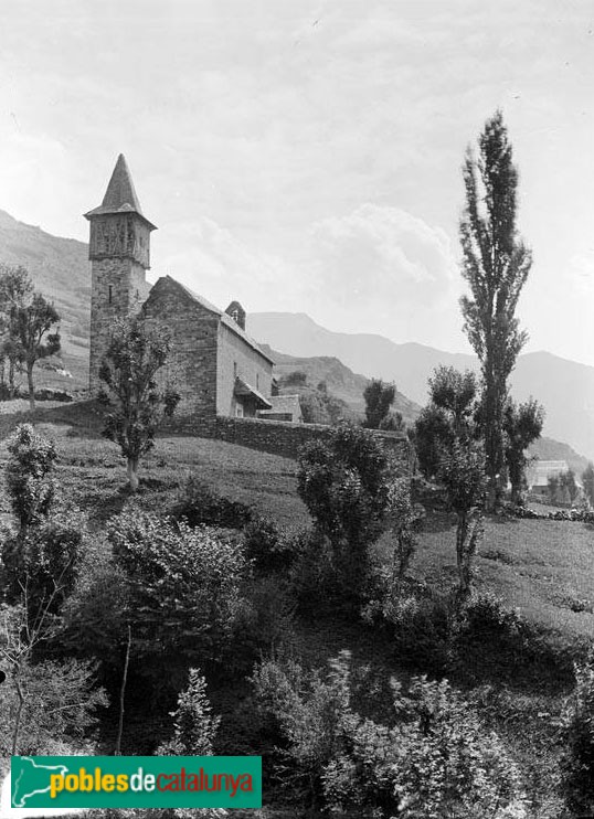 Aubèrt - Església de Sant Martí (Foto: Juli Soler Santaló -Arxiu Fotogràfic Centre Excursionista de Catalunya, inici segle XX) Aubèrt - Església de Sant Martí
