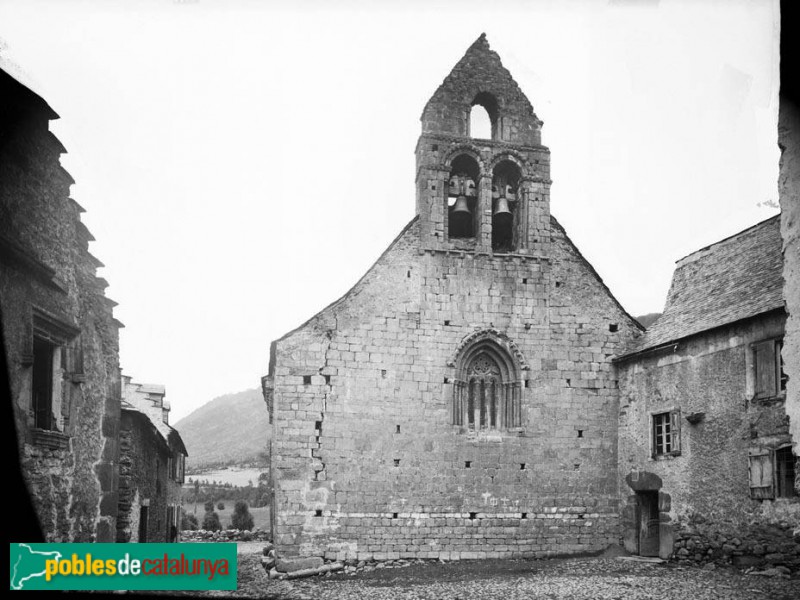 Betren - Església de Sant Esteve (Foto: Lluís Marià Vidal -Arxiu Fotogràfic Centre Excursionista de Catalunya-, 1891) Betren - Església de Sant Esteve