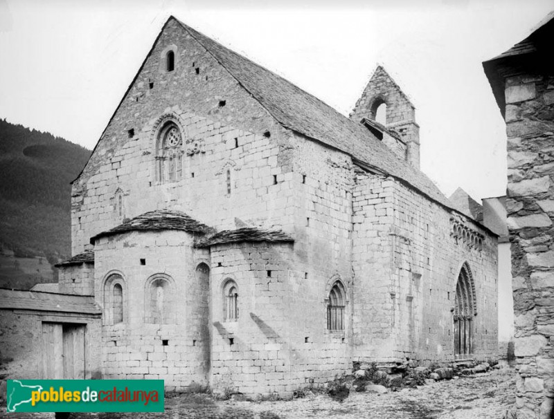 Betren - Església de Sant Esteve (Foto: Lluís Marià Vidal -Arxiu Fotogràfic Centre Excursionista de Catalunya-, 1891) Betren - Església de Sant Esteve