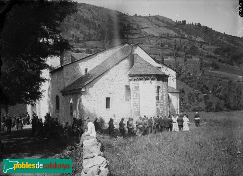 Vielha - Església de Santa Maria de Mijaran (Foto: Anònim -Arxiu Fotogràfic Centre Excursionista de Catalunya, inicis segle XX) Vielha - Església de Santa Maria de Mijaran