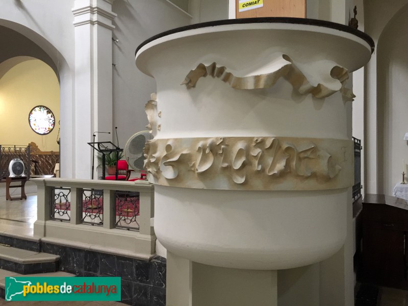Sant Joan Despí - Púlpit de l'església de Sant Joan (Foto: Albert Esteves, 2018) Sant Joan Despí - Púlpit de l'església de Sant Joan