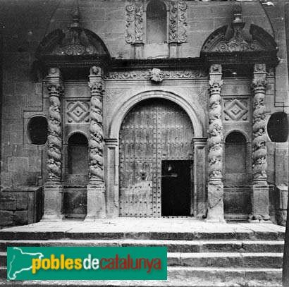Sant Martí de Riucorb - Església de Sant Martí de Maldà, portada (Foto: Jaume Biosca -Arxiu fotogràfic C.E.C.-, 1917) Sant Martí de Riucorb - Església de Sant Martí de Maldà, portada