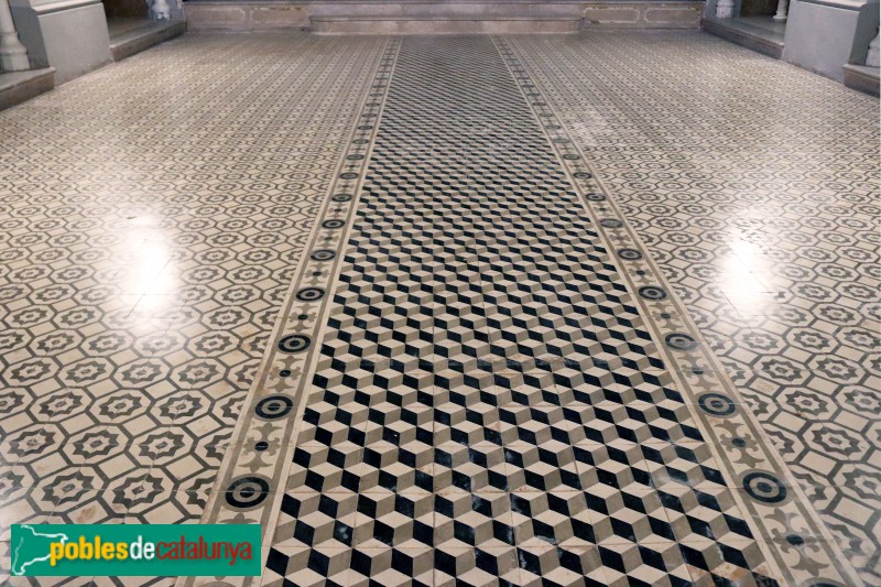 Bellpuig - Convent de Sant Bartomeu, paviment de l'església (Foto: Albert Esteves, 2018) Bellpuig - Convent de Sant Bartomeu, paviment de l'església