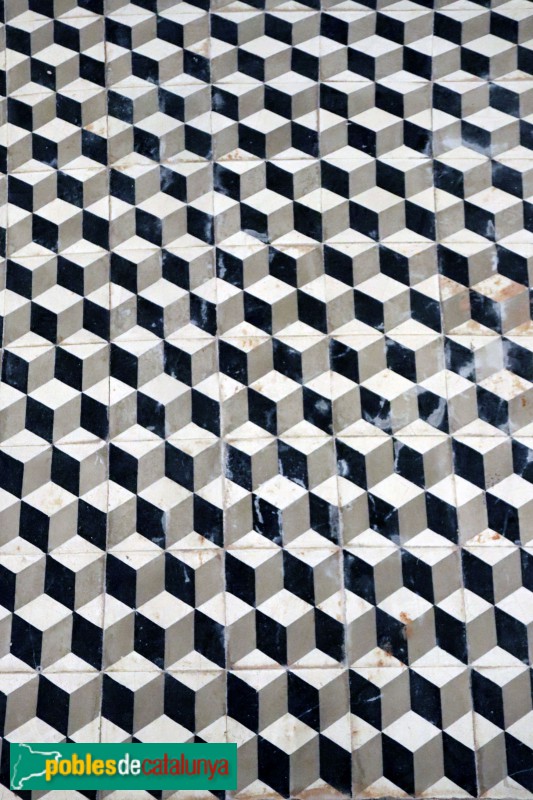 Bellpuig - Convent de Sant Bartomeu, paviment de l'església (Foto: Albert Esteves, 2018) Bellpuig - Convent de Sant Bartomeu, paviment de l'església