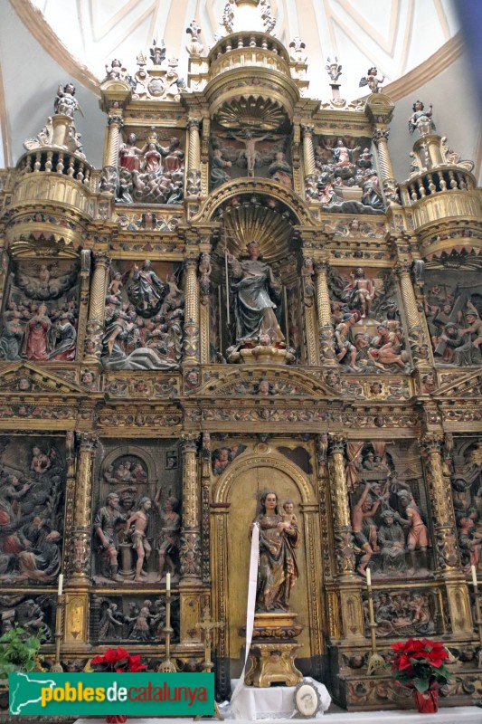 Agramunt - Església de Santa Maria, retaule del Roser (Foto: Albert Esteves, 2018) Agramunt - Església de Santa Maria, retaule del Roser
