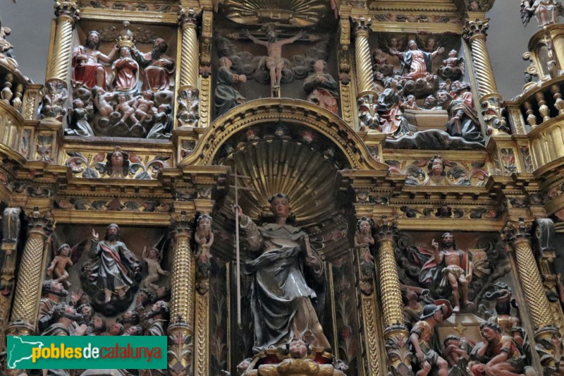 Agramunt - Església de Santa Maria, retaule del Roser, detall (Foto: Albert Esteves, 2019) Agramunt - Església de Santa Maria, retaule del Roser, detall