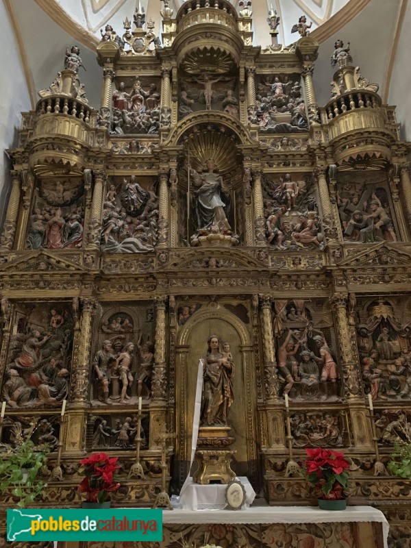 Agramunt - Església de Santa Maria, retaule del Roser (Foto: Albert Esteves, 2019) Agramunt - Església de Santa Maria, retaule del Roser