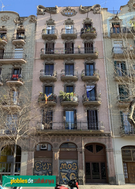 Barcelona - Casa Emili Batlle (Diputació, 30) (Foto: Albert Esteves, 2019) Barcelona - Casa Emili Batlle (Diputació, 30)